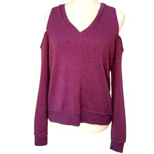 NEW! Alternative brand for NORDSTROM Purple Shoulder Cut Out Sweatshirt - small